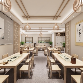 新中式培训机构3D模型下载